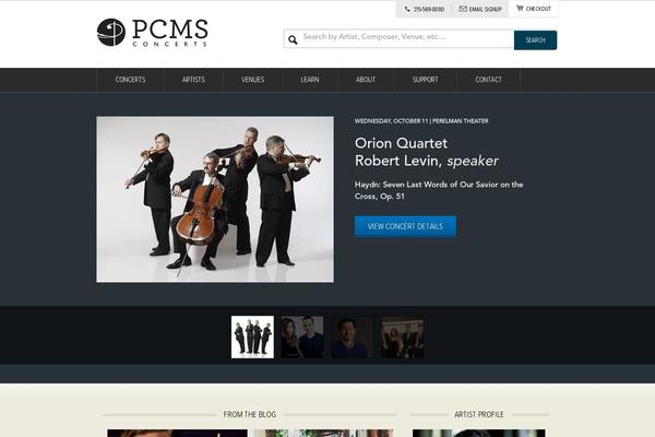 pcmsconcerts.org site used Pcms