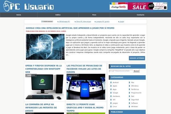 pcusuario.com site used Theme_blue