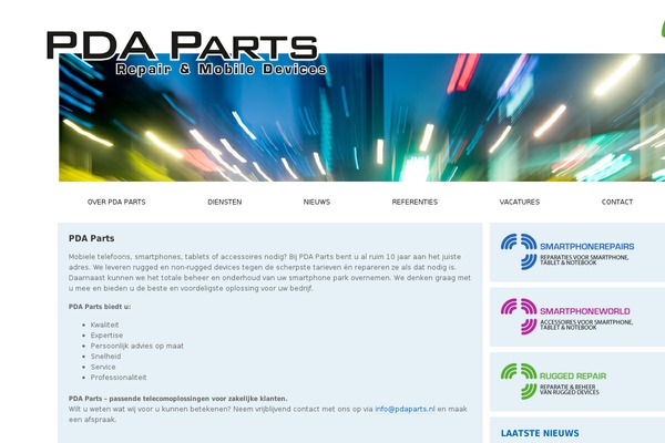 pda-parts.nl site used Pdaparts