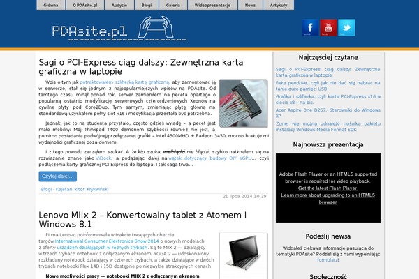 pdasite.pl site used Pdasite
