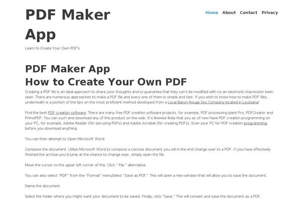 WordPress website example screenshot