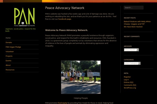 peaceadvocacynetwork.org site used Rife-free-child-theme