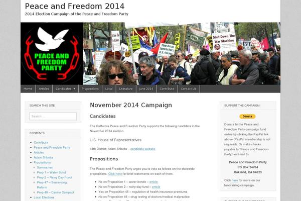 peaceandfreedom2014.org site used Magazine Basic Child