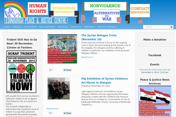 peaceandjustice.org.uk site used Peaceandjustice