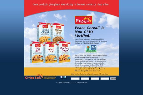 peacecereal.com site used Peace-cereals