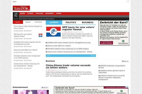 peaceghana.com site used Stylebook