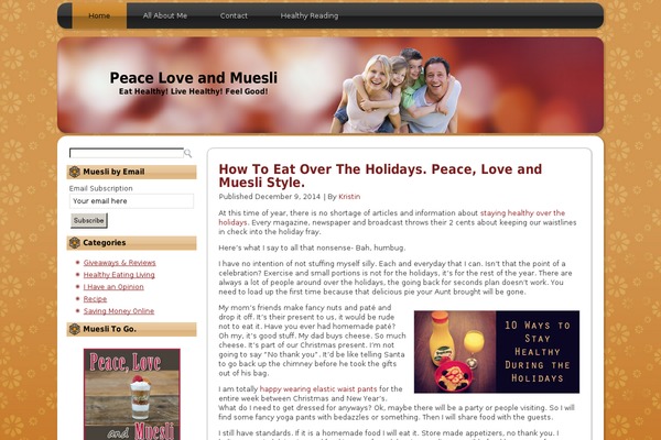 peaceloveandmuesli.com site used Pca1