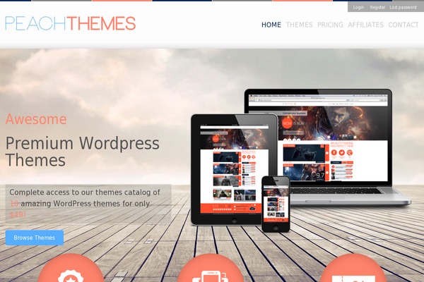 peach theme websites examples