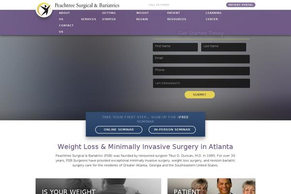 peachtreebariatrics.com site used Peachtree2013
