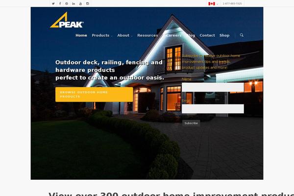 peakproducts.ca site used Salient-child-theme