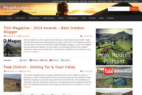 peakroutes.com site used Openstrap