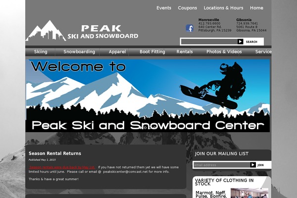peakskiandboard.com site used Peakski-v1