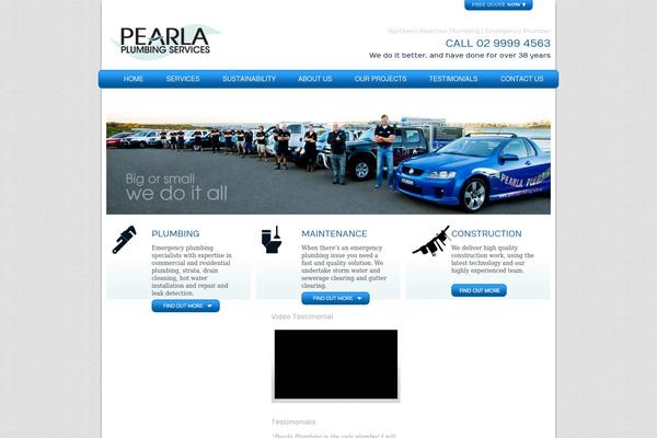 pearlaplumbing.com.au site used Twentyten-pearla-plumbing