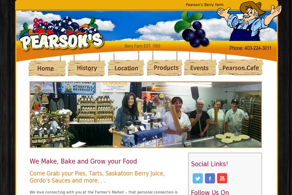 pearsonsberryfarm.ca site used Pearsons