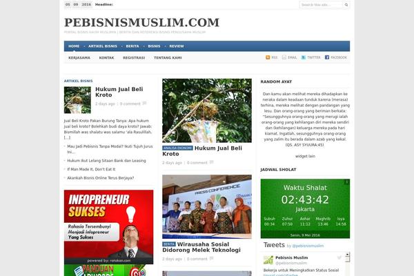 Newspaper theme site design template sample