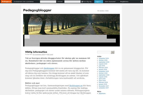 pedagogbloggar.se site used Skolbloggennew