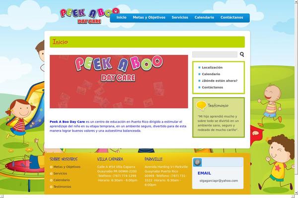 Pekaboo theme site design template sample