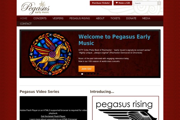 Pegasus theme site design template sample