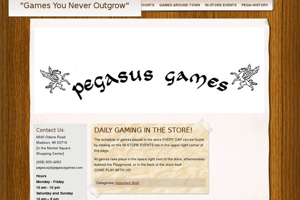 pegasusgames.com site used Pegasusclassic