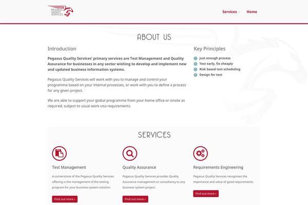 Pegasus theme site design template sample