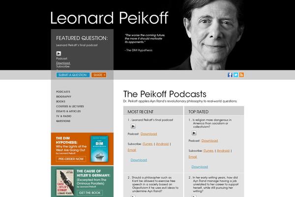 peikoff.com site used Peikoff