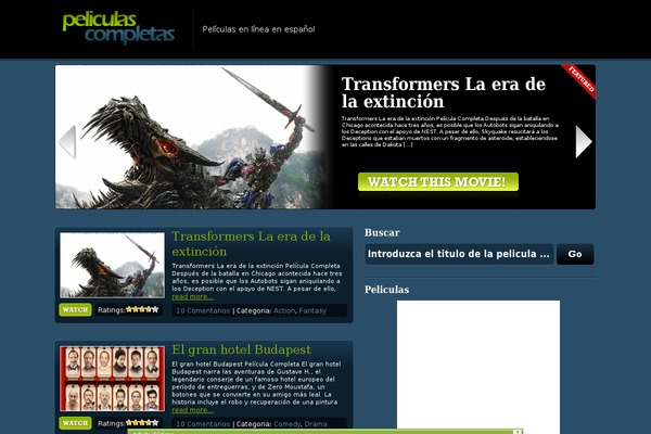 peliculas-completas.com site used Classictheme