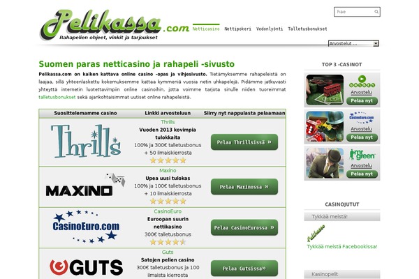 pelikassa.com site used Kassa
