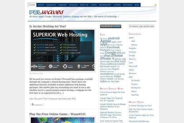 pelwaves.com site used Thesis 1.7