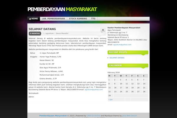 pemberdayaanmasyarakat.com site used Mystique