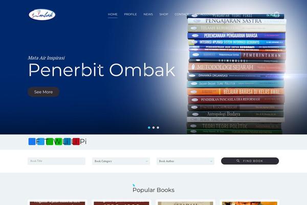 penerbitombak.com site used Bookie-wp-child