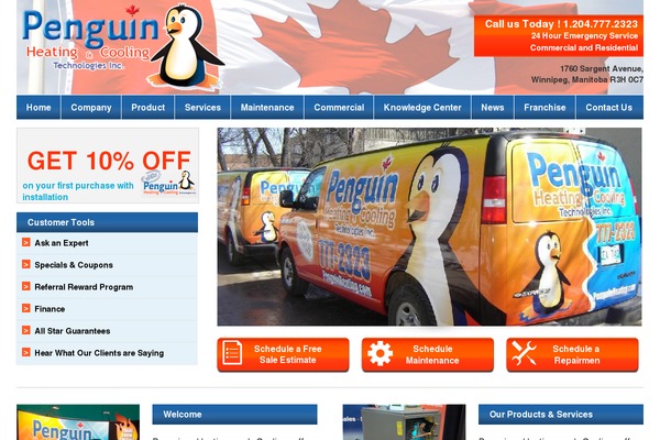 penguinheating.com site used Penguine