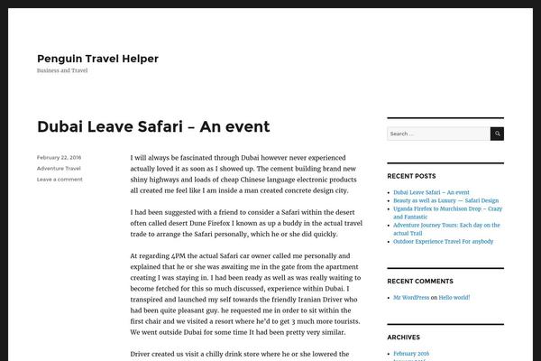 Twenty Fifteen theme site design template sample