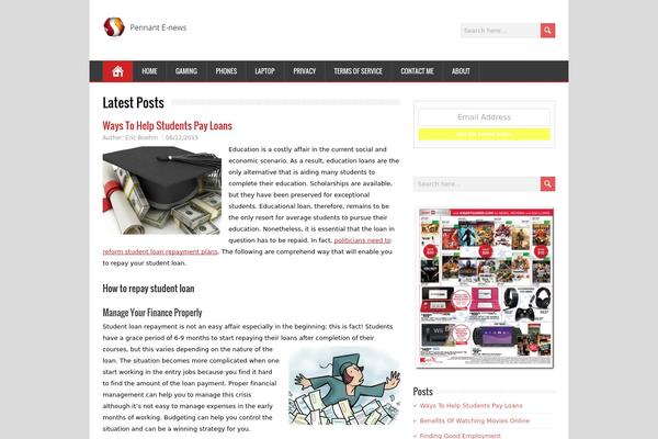 MineZine theme site design template sample