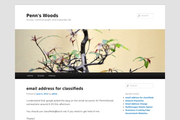 Twenty Eleven theme site design template sample
