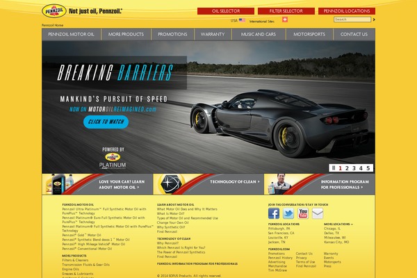 pennzoil theme websites examples