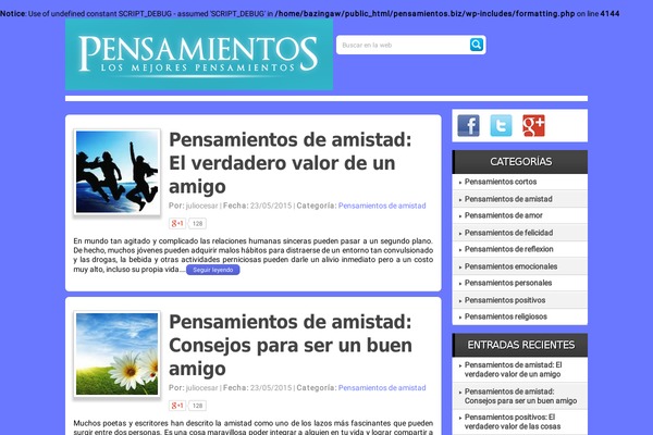 pensamientos.biz site used Juliofiguero