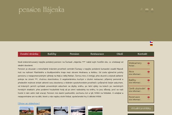 pension-hajenka.cz site used Hajenka