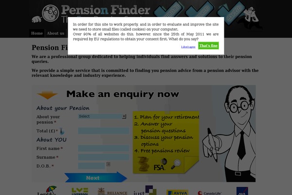 pensionfinder.org.uk site used Blue-rooster