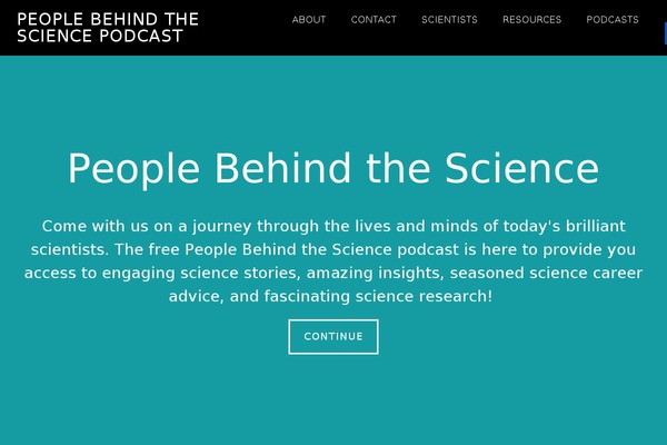 peoplebehindthescience.com site used Parallax Pro