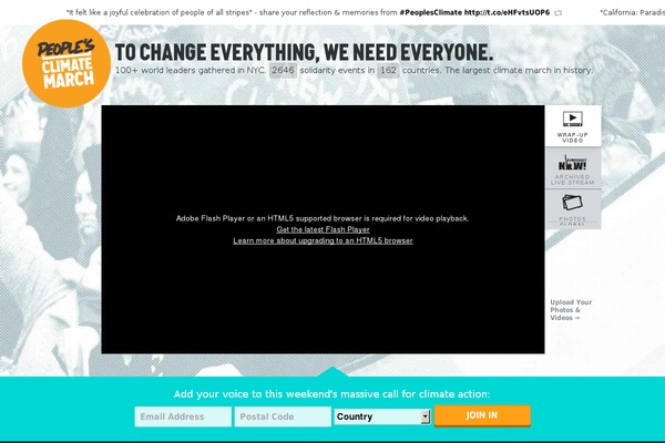 peoplesclimate.org site used Pcm