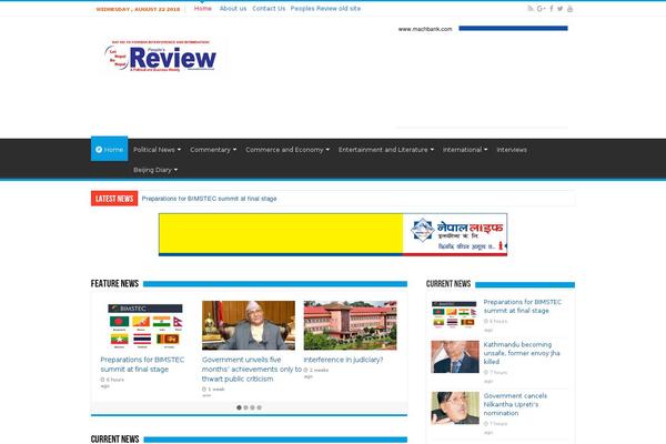 peoplesreview.com.np site used Mangal