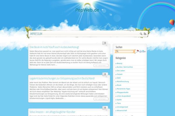 Cloudy-blue-sky theme site design template sample