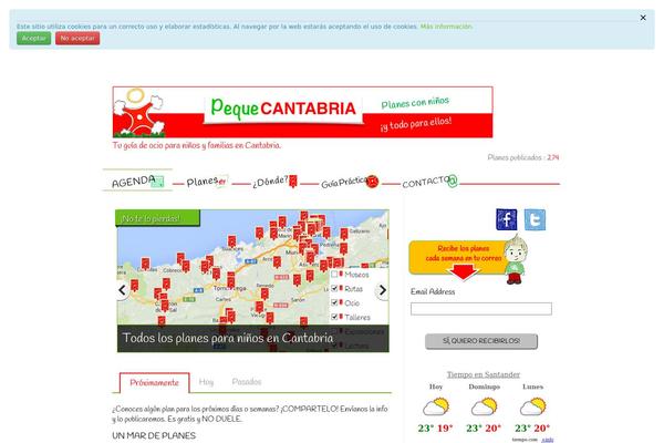 pequecantabria.com site used Events