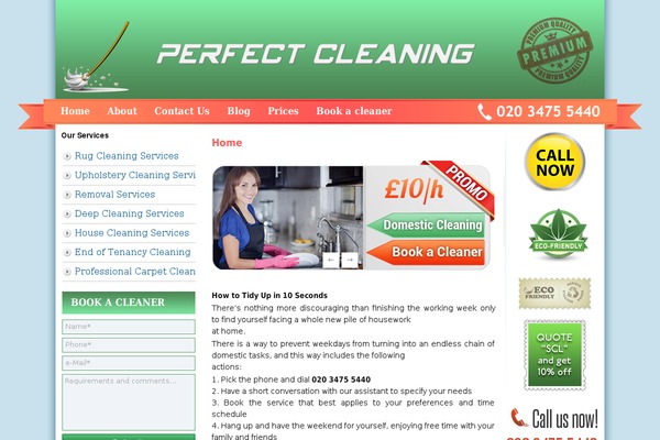 perfectcleaning.org.uk site used Perfectcleaning