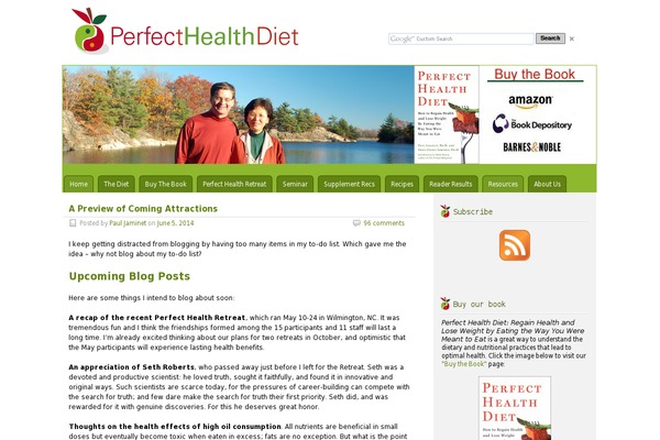 perfecthealthdiet.com site used Perfect-health-diet