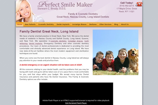 perfectsmilemaker.com site used Perfectsmiletheme