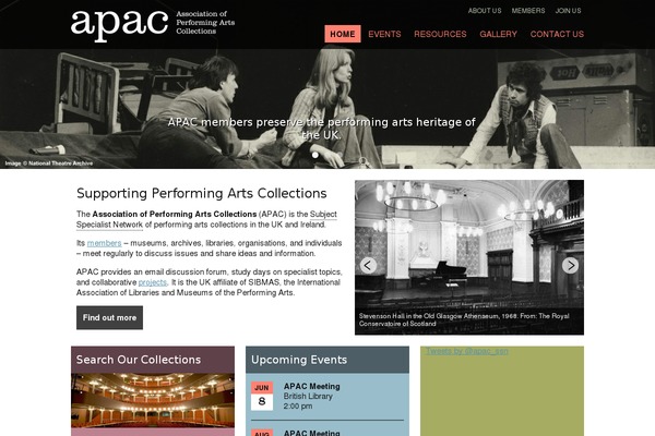performingartscollections.org.uk site used Tig