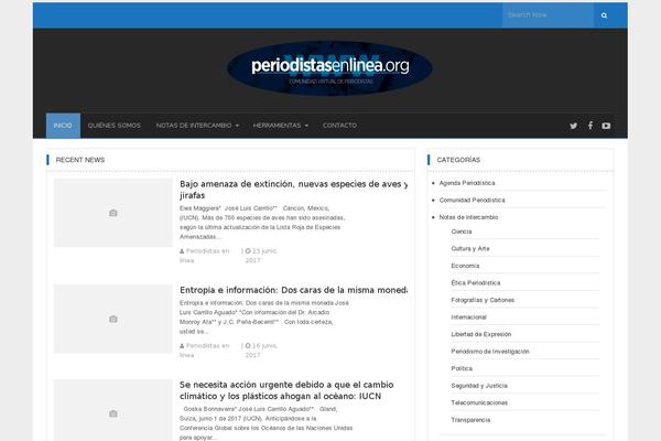 periodistasenlinea.org site used Agazine