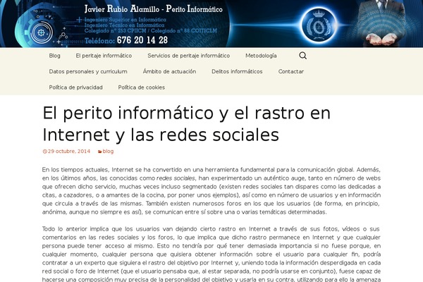 peritoinformaticocolegiado.es site used Peritoinformaticocolegiado