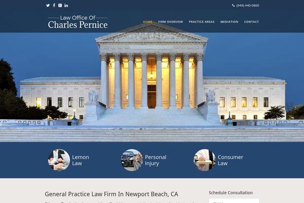 pernicelaw.com site used Lionzy-demo-import